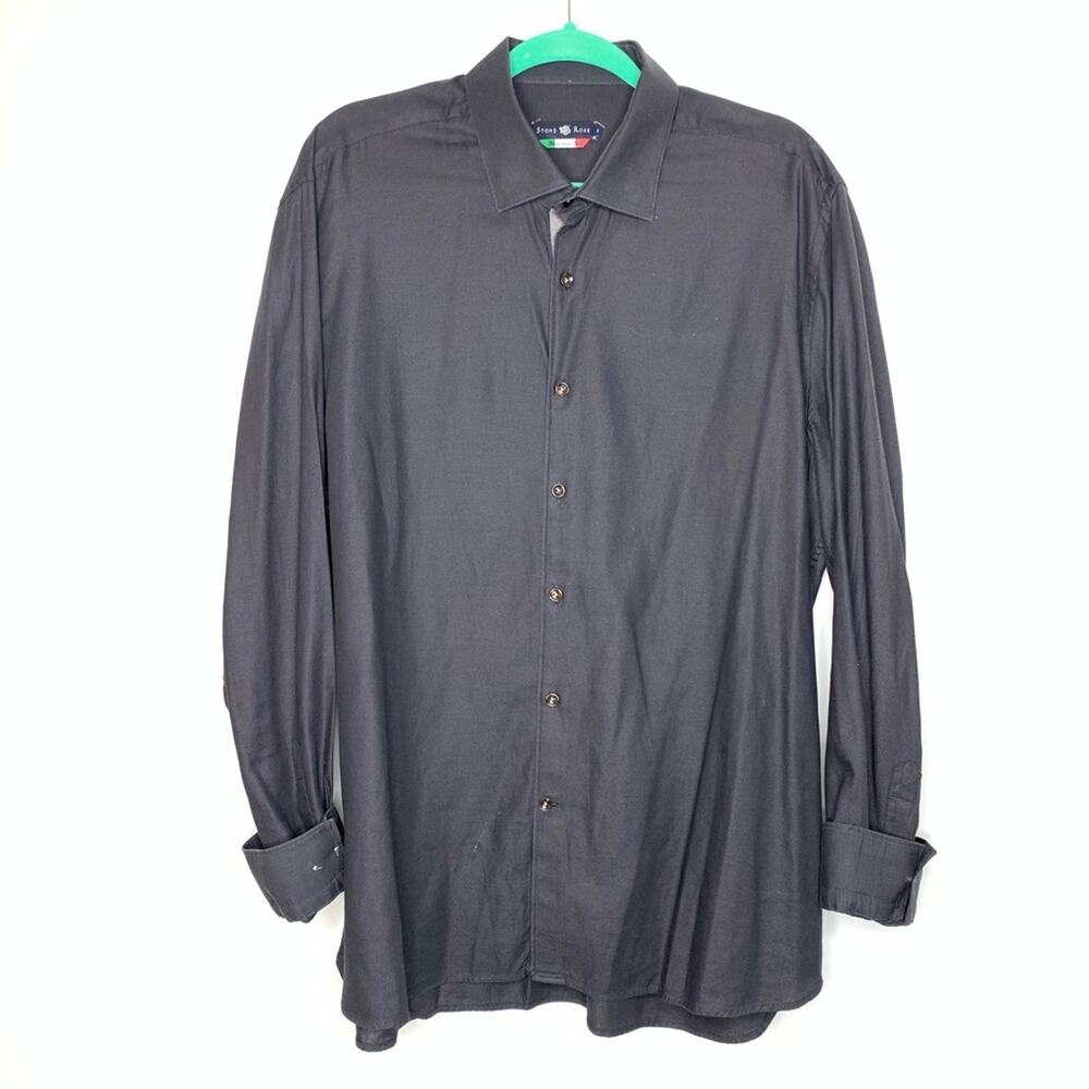 Stone Rose Nordstrom 100% Cotton Mens Long Sleeve Button Down Dress Shirt XXL